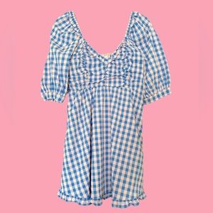 Buddy Love Pink and Blue Gingham Dress (size medium)